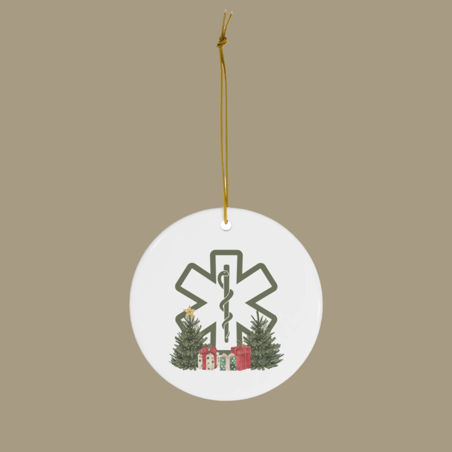 Christmas Paramedic Crest Ceramic OrnamentHome DecorAfter The Call