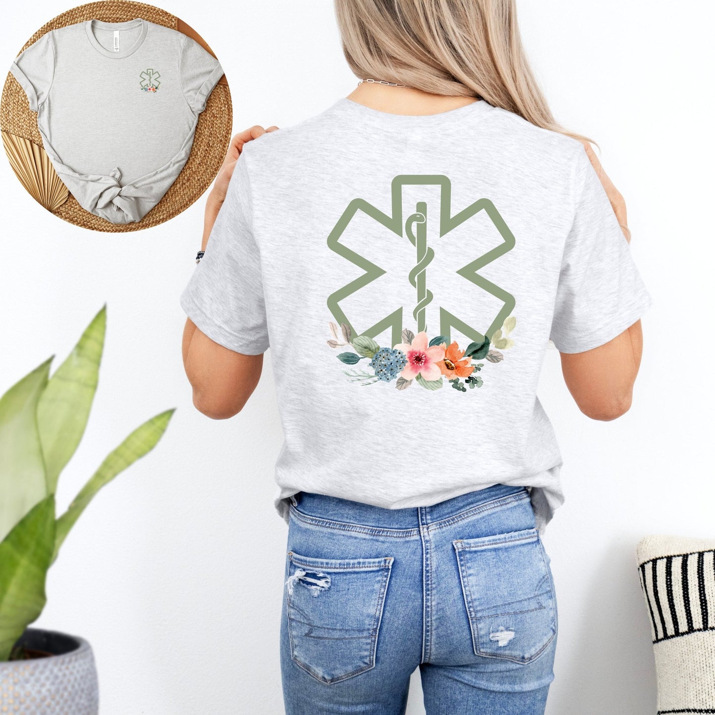 Feminine Floral Paramedic EMS Unisex ShirtAfter The Call