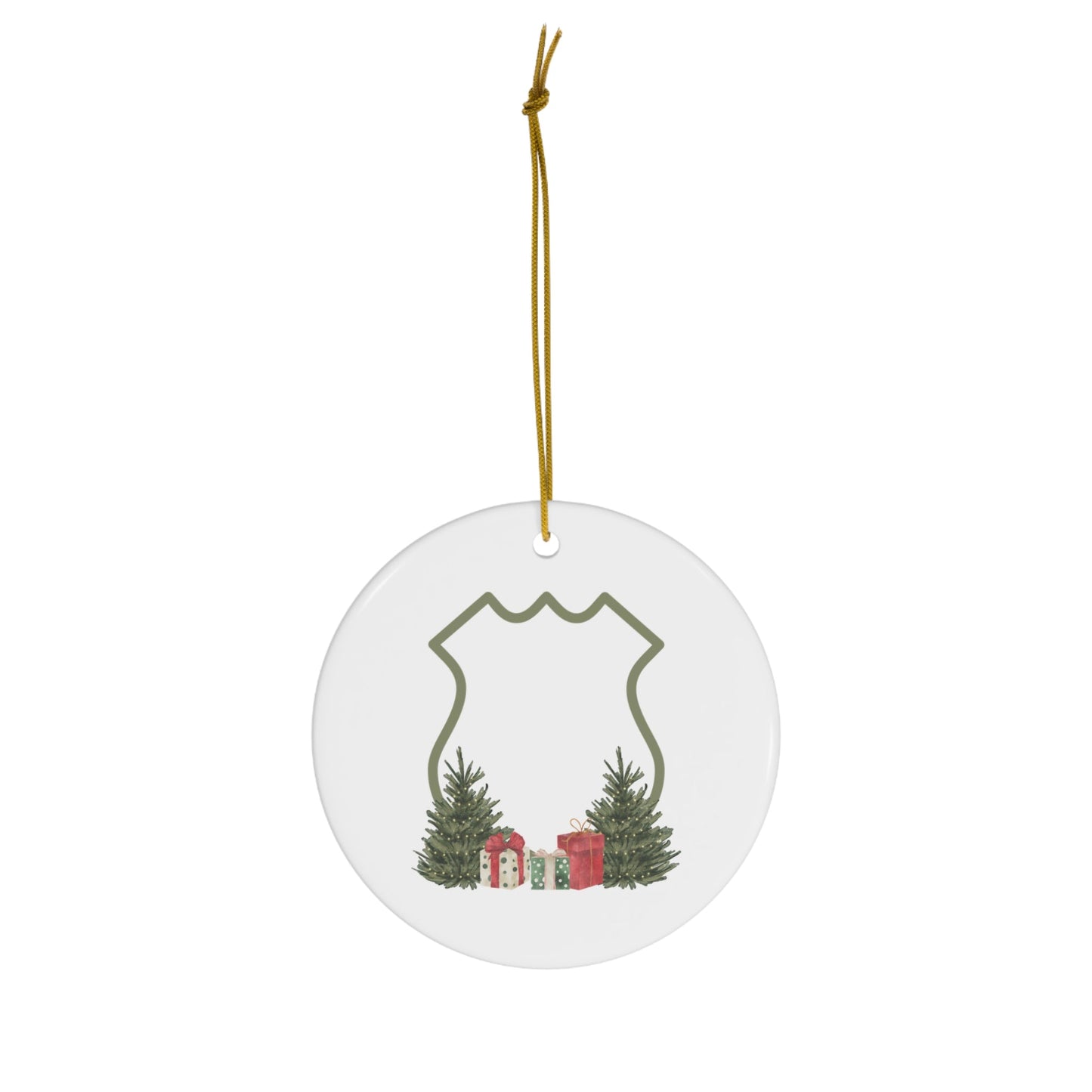 Police Crest Christmas Ceramic Ornament, 1 - PackHome DecorAfter The Call