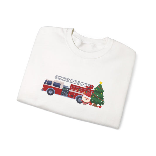 Festive Fire Truck Sweatshirt