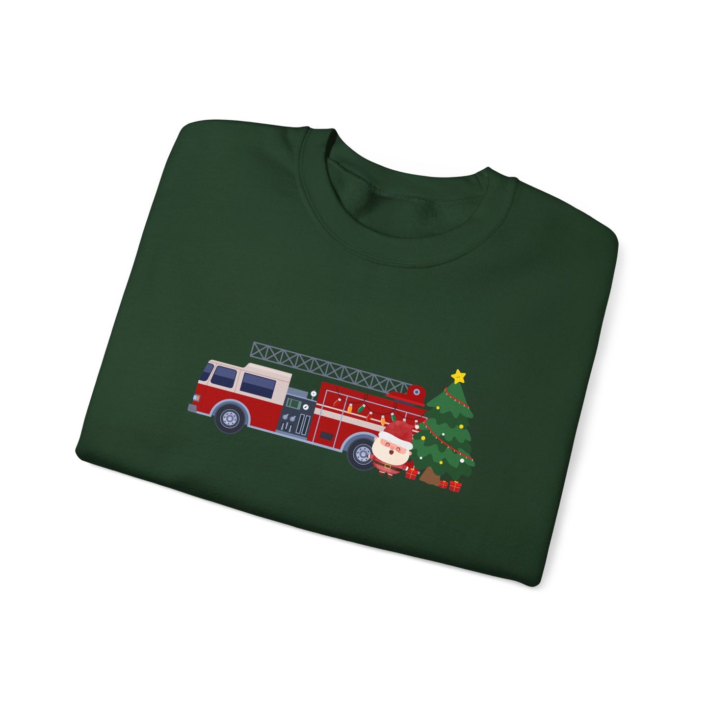 Festive Fire Truck Sweatshirt
