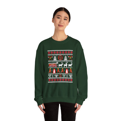 Ugly Christmas Firefighter Sweater Crewneck