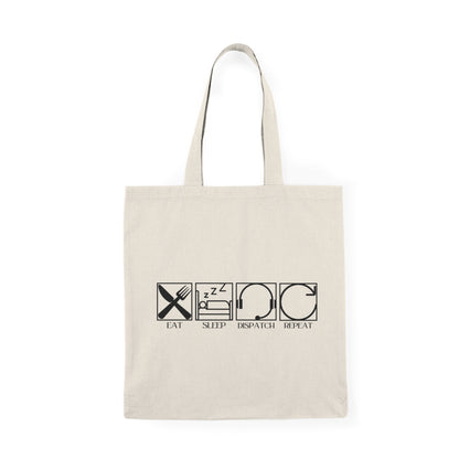 Natural Tote Bag — “Eat Sleep Dispatch Repeat”