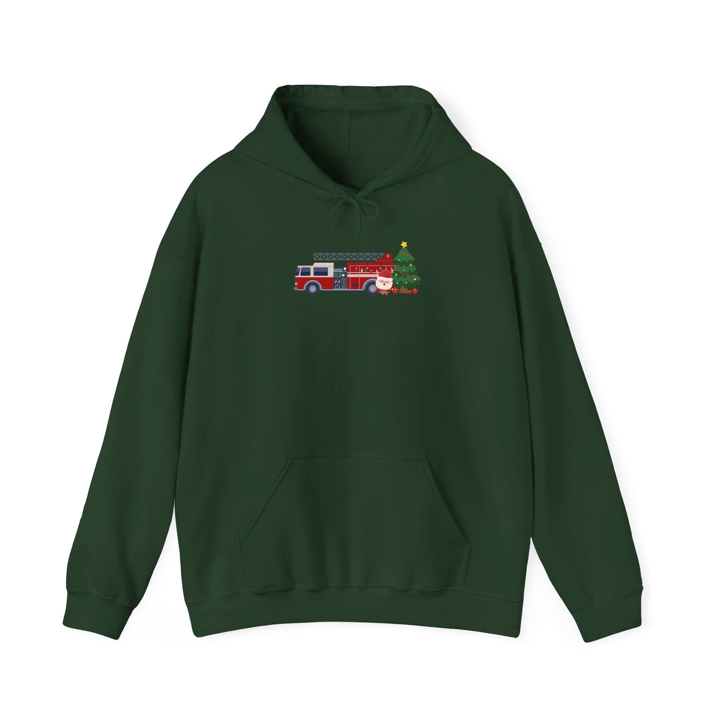 Fire Truck Christmas Tree Hoodie
