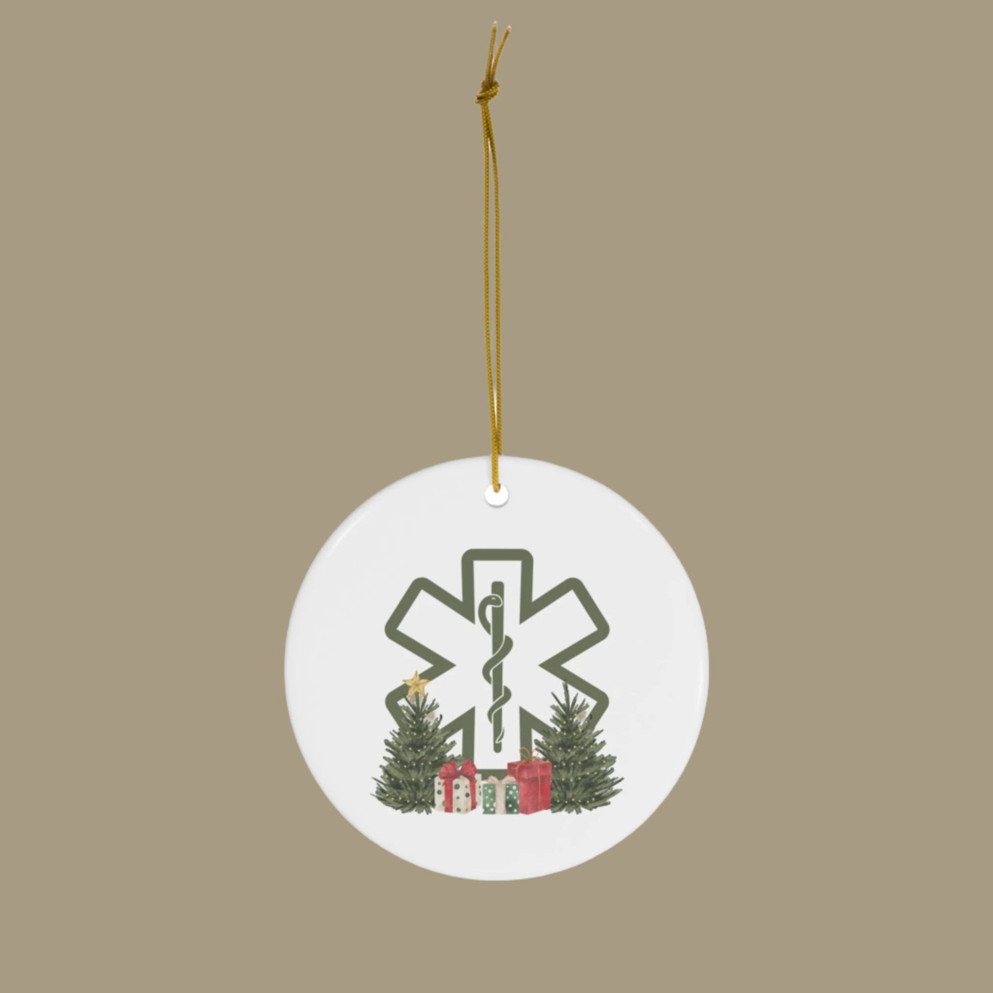 Christmas Paramedic Crest Ceramic OrnamentHome DecorAfter The Call