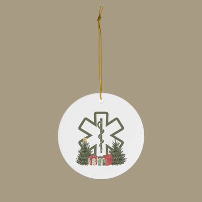 Christmas Paramedic Crest Ceramic OrnamentHome DecorAfter The Call