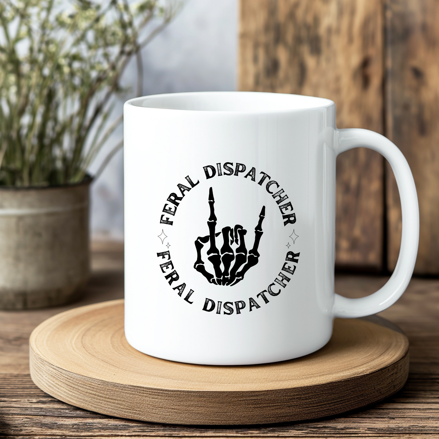 Feral Dispatcher White Glossy Mug