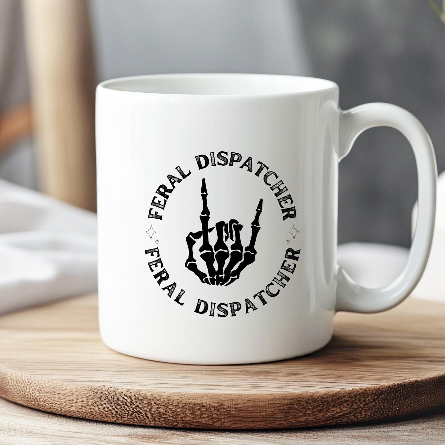 Feral Dispatcher White Glossy Mug