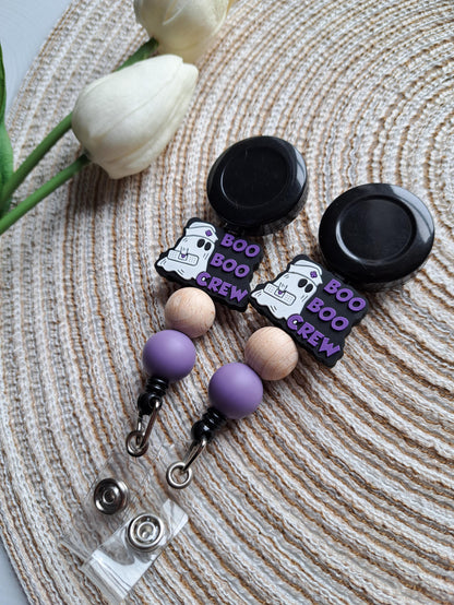 Boo boo Crew Nurse Badge Reel, Nurse Badge Holder, RN, PSW, nicu nurse, Anti-Bacterial Silicone