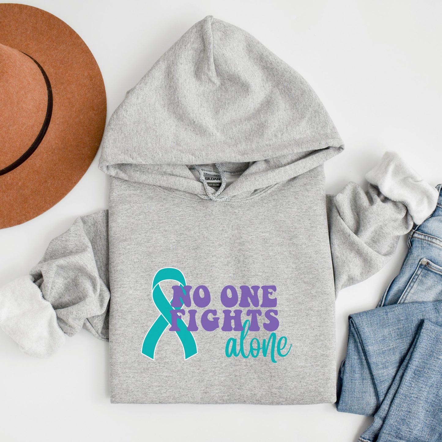 No One Fights Alone Unisex Heavy Blend™ Hooded SweatshirtHoodieAfter The Call