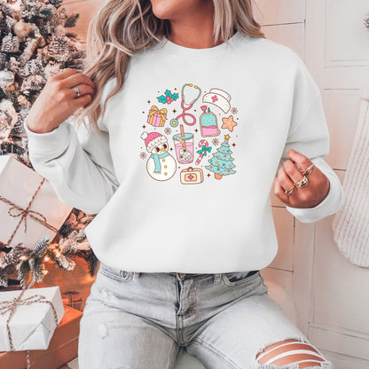 Nurse Christmas Sweater Unisex SweatshirtSweatshirtAfter The Call