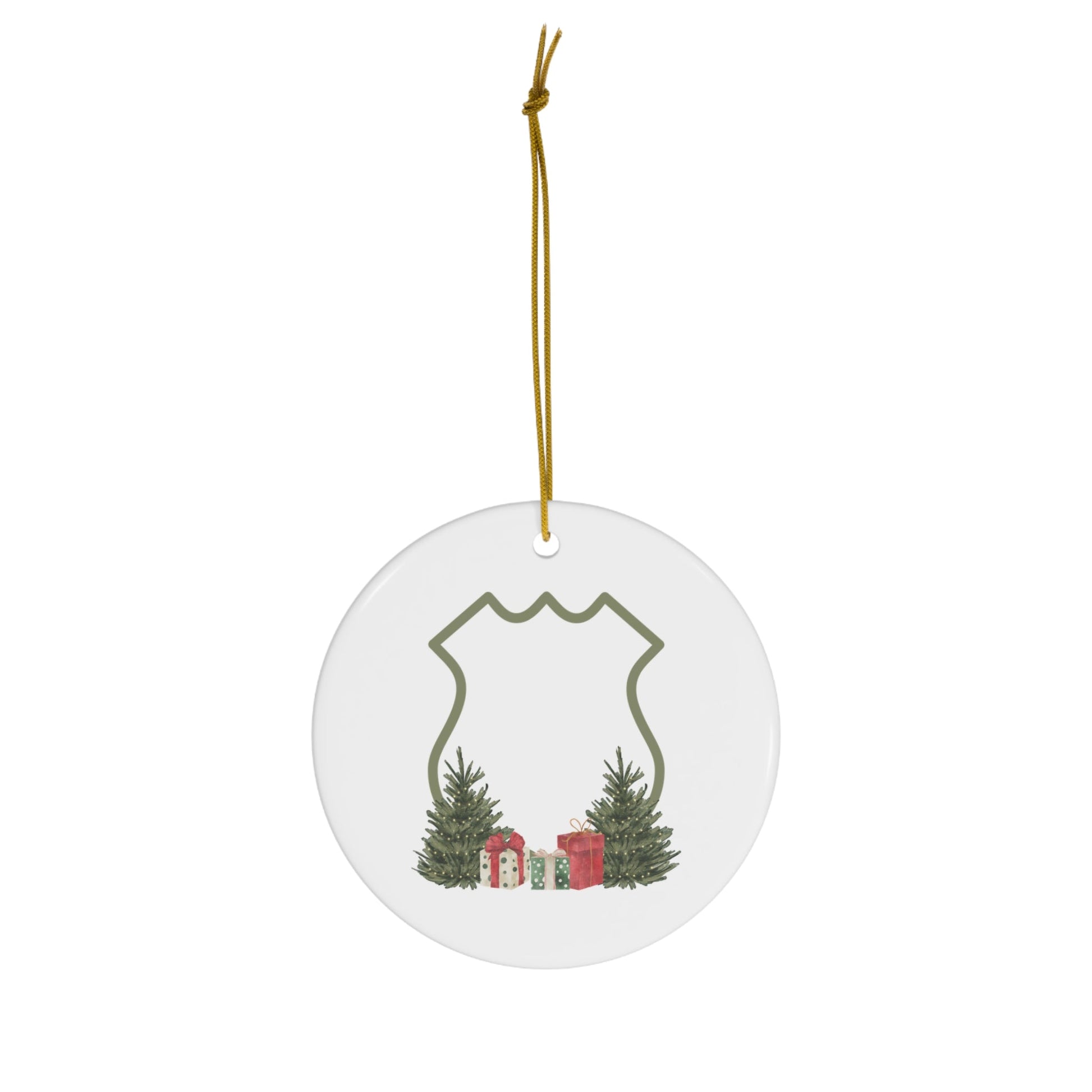 Police Crest Christmas Ceramic Ornament, 1 - PackHome DecorAfter The Call