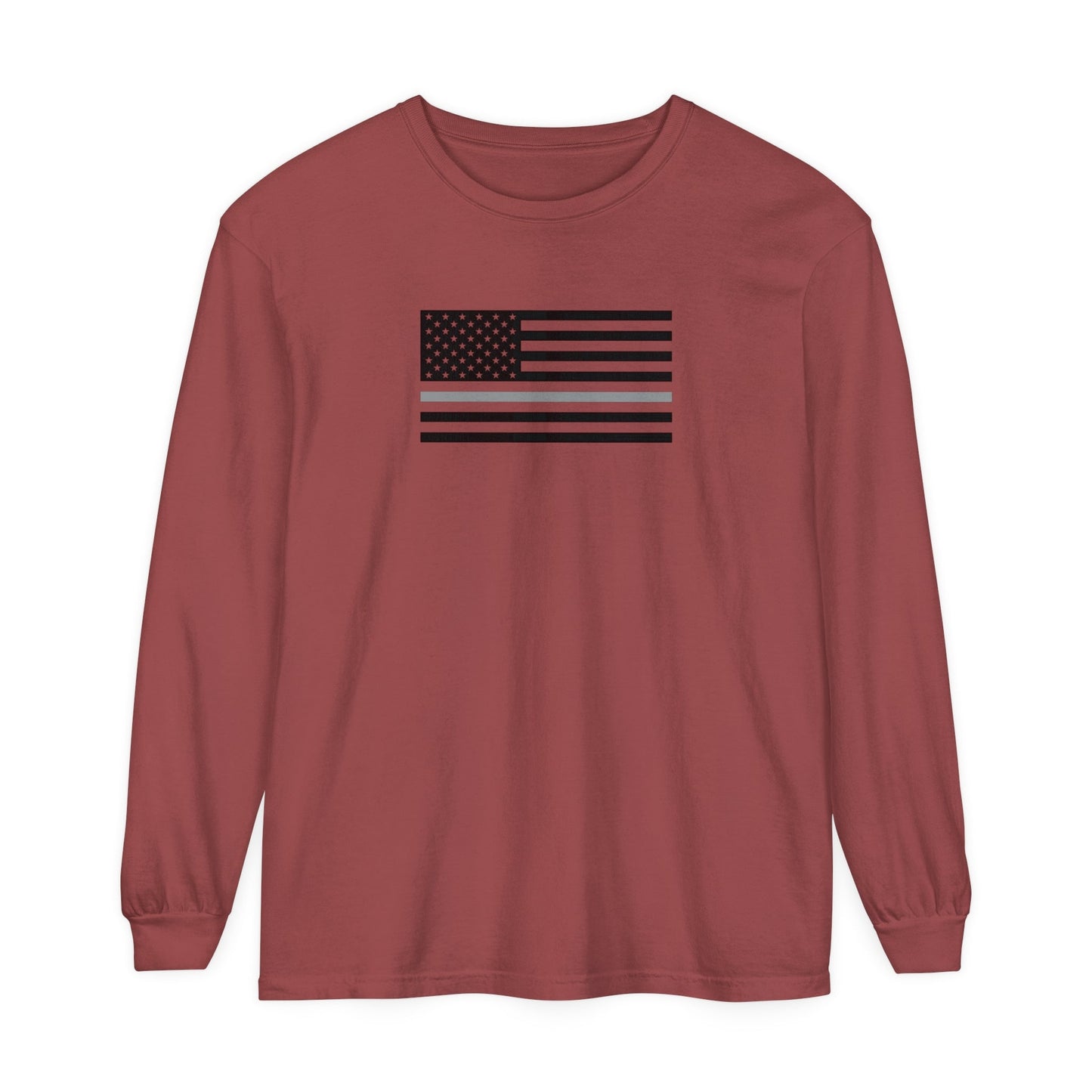 Thin Silver Line Unisex Garment - dyed Long Sleeve T-ShirtLong - sleeveAfter The Call