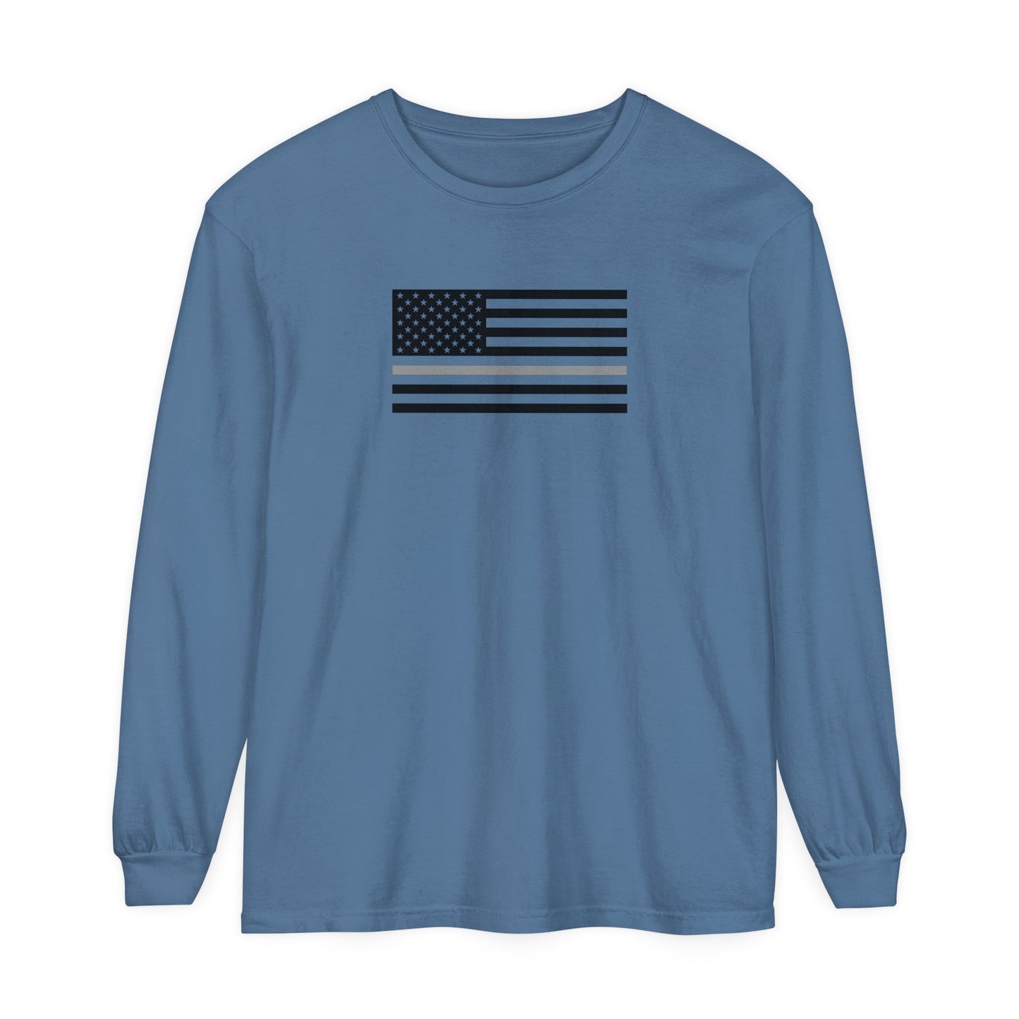 Thin Silver Line Unisex Garment - dyed Long Sleeve T-ShirtLong - sleeveAfter The Call