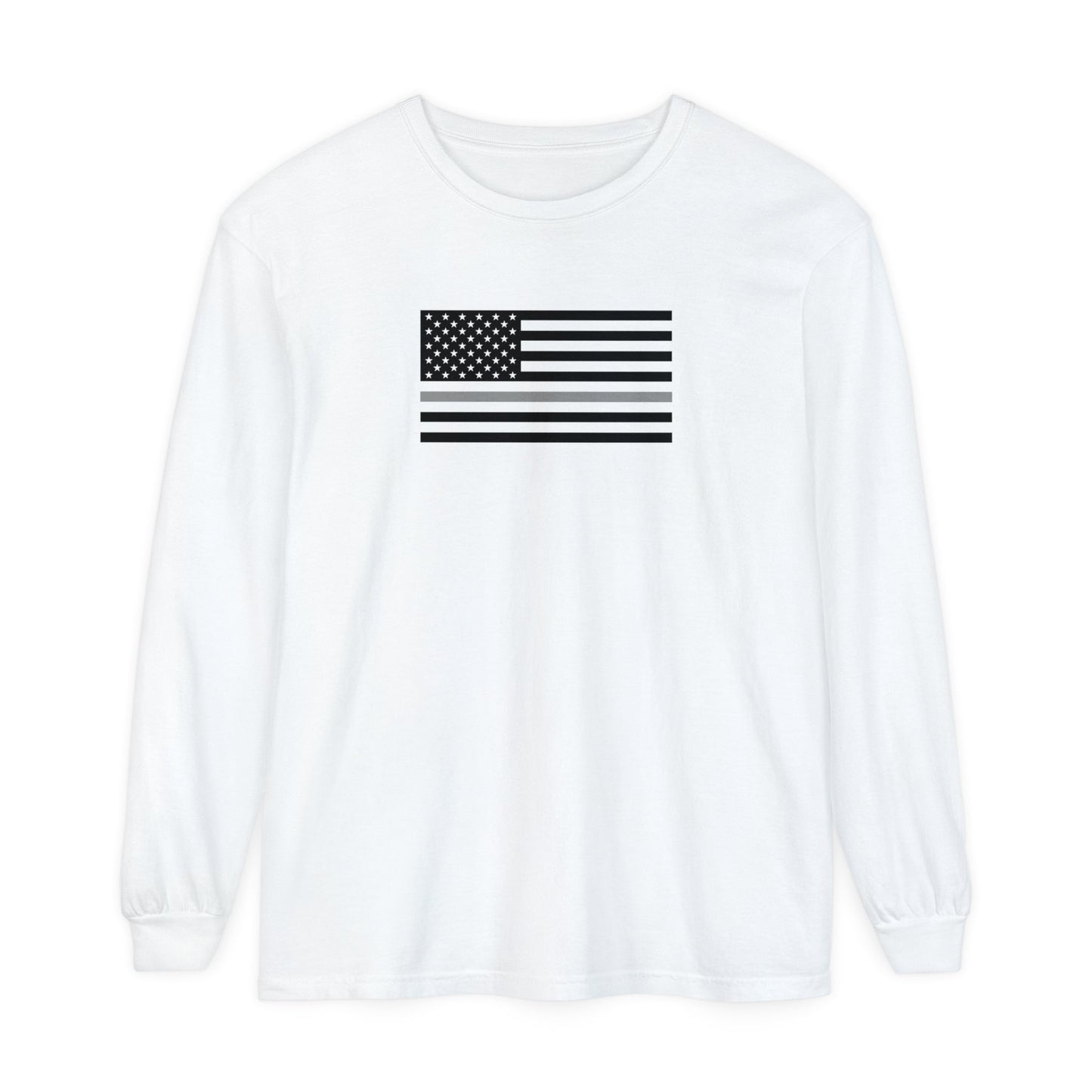 Thin Silver Line Unisex Garment - dyed Long Sleeve T-ShirtLong - sleeveAfter The Call