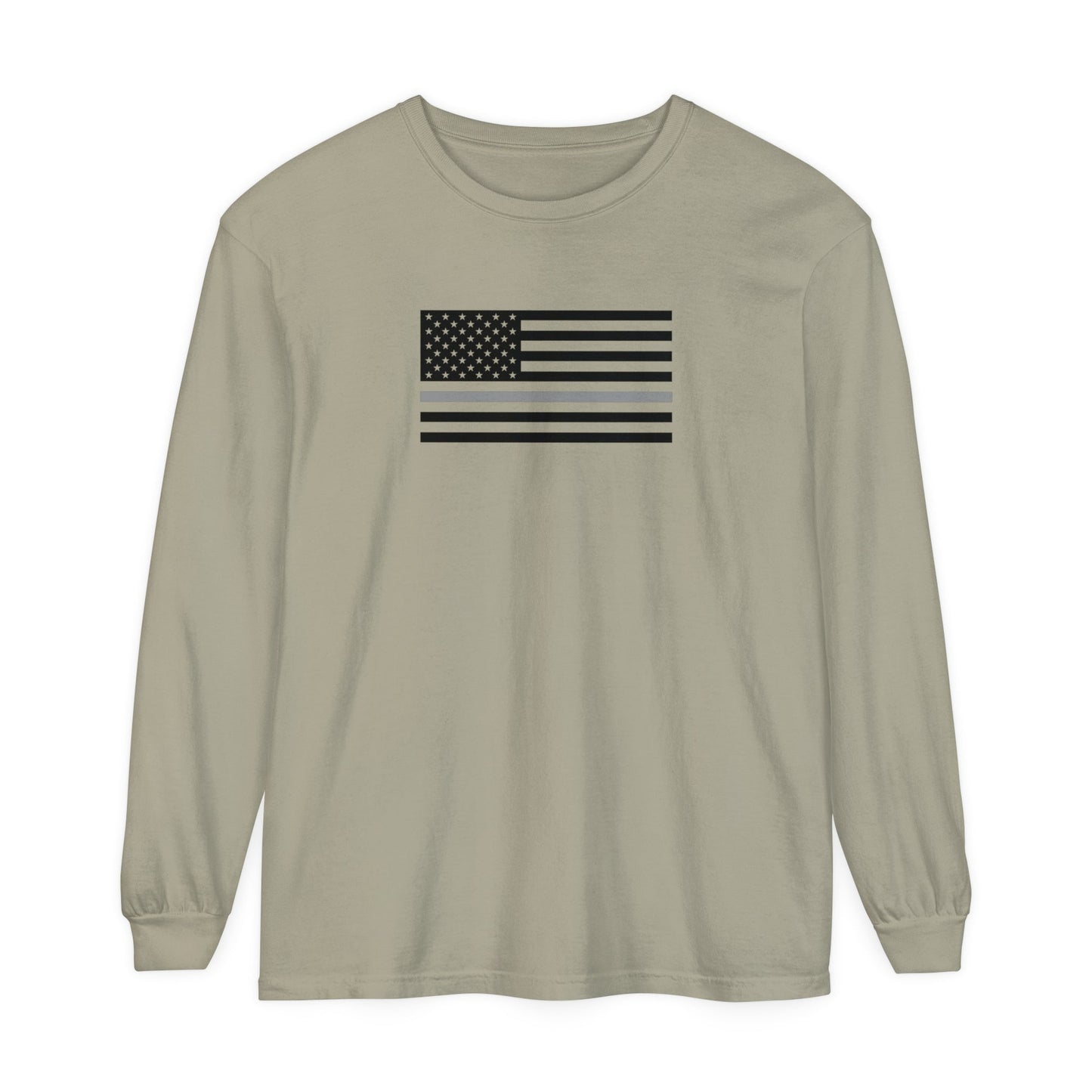 Thin Silver Line Unisex Garment - dyed Long Sleeve T-ShirtLong - sleeveAfter The Call